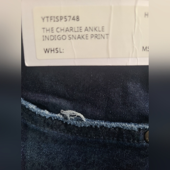 Joe's Jeans ㋛ Charlie Hi Rise Skinny Ankle ㋛ Indigo Python Print ㋛ 26 - Picture 3 of 13